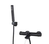 SLOPSS Ensembles de Douche pour Salle de Bain mélangeur de Douche thermostatique Noir