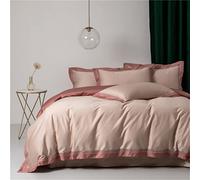 SLOPSS King Duvet Bed Linens Nordic 1000TC Egyptian Cotton Bedding Sets Quilt Cover Comforter (Color : (A Queen Size 4pcs)