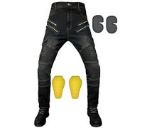 SLOPSS Mens Motorcycle Pants,Motorbike Trousers Heavy Duty Biker Protections Touring Trouser Cargo Pants with Zip Pockets and 4 Padded Armour