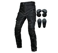 SLOPSS Mens Motorcycle Pants,Motorbike Trousers Heavy Duty Waterproof Biker Jeans Protections Combat Touring Trouser Armoured Cargo Pants with 4 Protectors