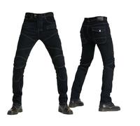 SLOPSS Men's Motorcycle Pants, Stretch Fit Jeans Armoured Riding Motocross Racing Trousers, with Detachable 4 Protectors