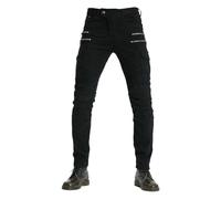 SLOPSS Men's Motorcycle Trousers, Multiple Pockets Motorbike Jeans, Hip & Knee Removable Armored Denim, for Men Biker Pants Protective Motorcycle Trousers