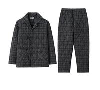SLOPSS Modèles d'hiver épaissis de Pyjamas pour Hommes en Coton matelassé Jeune Coton Veste en Coton Hiver