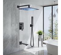 SLOPSS Papetter Combinaison Combinaison de la tête de précipitation en Bronze de Bronze à l'huile avec système de Douche de soupape, 16 Pouces