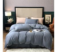 SLOPSS Pichettes Couvre-Couvercle de Couverture d'oreiller 600TC Coton Liberter Set King (Couleur: A Queen Size (Une Reine 4pcs)