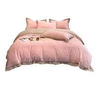 SLOPSS Pure Warm Milk Velvet Four-Piece Set Autumn and Winter Style Corner Quilt Cover Sheet Thickening Double Bed Supplies (Color B Size : (A 1.8m)