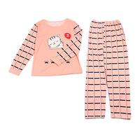SLOPSS Pyjama Dames, Filles Mignons Pantalons à Manches Longues à Manches Longues Pyjamas de Pyjamas féminin pour Chats de Chat à la Maison décontractée Portant Court Confort