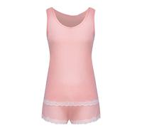 SLOPSS Pyjamas pour Femmes, vêtements pour Femmes pour Shorts d'été Ensembles de vêtements de Nuit en V-à col en Pyjama en Pyjamas pour Femmes Shorts à la Lingerie Chaude Confortable