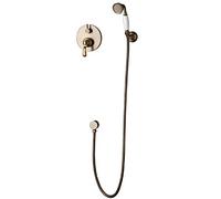 SLOPSS Robinet de Douche de Salle de Bain tendu à Main, Robinet de Douche avec Une Piste de Douche à Haute Pression Piste de Douche à la Pomme de Douche à Main Compatible avec Salle de Bain