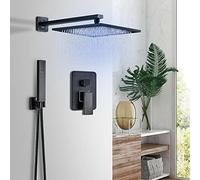 SLOPSS Robinet de Douche en Bronze d'huile Ensemble de Douche LED Fauce de Baignoire à 2 Voies