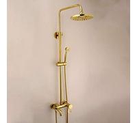 SLOPSS Salle de Bain All Copper Gold European Salle de Bain Salle de Salle de Bain Système de Douche à Main est-ce Que Le Robinet de Douche en aérosol de la Canne de Levage Circulaire de soulève 3