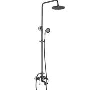 SLOPSS Shower Sets for Bathroom Bronze Black Shower Faucet Bathroom Rainfall Shower 3-Way Hot Cold Water Mixer Swivel Spout Shower for Bathroom Bath Mixer Tap TPYE B