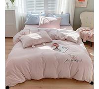 SLOPSS Small Fresh Three-Dimensional Rabbit Ears Milk Velvet Bed Sheet Four-Piece Cute Fur Quilt Cover Warm Bedding (Color Size : (Pink 2m)