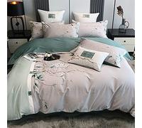 SLOPSS Style Chinois Pure Quatre Classic Fleur Broderie d'oiseau en Coton Duvette Linge de lit (Couleur: pièces Taille: (Clex C 5,5 m)