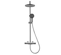 SLOPSS Système de Douche de Pluie avec Pomme de Douche de 10 Pouces, Robinet de Douche thermostatique Ensemble de Douche Murale de Douche de Douche à la Douche en Laiton Douche avec Un Bec de