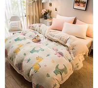 SLOPSS Velvet Bedding Set Winter Flannel Fleece Duvet Multi-Functional Double Layer Thick Blanket Comforter Warm Quilt Bed Cover Home Textiles-Model 2_220x240cm_China (Model 7 150x210cm)