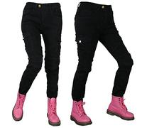 SLOPSS Womens Motorcycle Trousers,Ladies Fleece Motorbike Protective Pants Windproof Armoured Riding Motocross Stretch Racing Pants with 4 Removable Armour