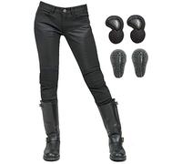 SLOPSS Womens Motorcycle Trousers,Stretch Ladies Motorbike Protective Jeans Armoured Riding Motocross Racing Safety Pants with 4 Removable Armour