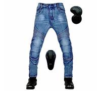 SLOPSS Womens Motorcycle Trousers,Summer Mesh Breathable Ladies Motorbike Protective Jeans Stretch Armoured Riding Motocross Racing Denim Pants with Removable Armour