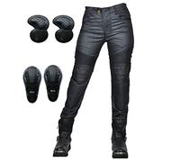 SLOPSS Womens Motorcycle Trousers,Waterproof Ladies Motorbike Protective Coated Pants Armoured Riding Motocross Stretch Racing Jeans with 4 Removable Armour