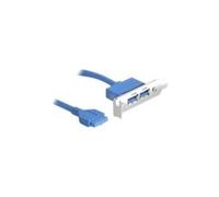 Slot bracket - Panneau USB - tête 19 broches USB 3.0 (F) pour USB type A (F) - 40 cm