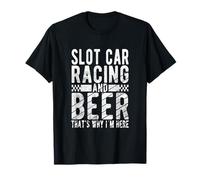 Slot Car Racing and Beer Mini Car Racing Vintage Track Slot T-Shirt