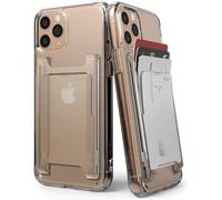 Slot Card Holder, [2 Pack] Adhesive Card Holder Wallet Credit Card Holder For Back Phone With 3m Adhesive Sticker Attachable Phone ¿ Clear Mist