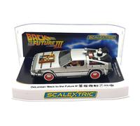 SLOT DE MACHINE À SOUS STATIQUE SCALEXTRIC 1/32 DELOREAN RETOUR VERS LE FUTUR