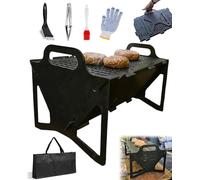 Slot Grill - Collapsible BBQ Grill for Easy Storage Steel, Tool-Free Setup, Lightweight & Compact, Portable Slot Grill BBQ Collapsible for Camping, Tailgating, And Outdoor Cooking