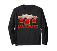 Slot Machine 777 Jackpot Gambling Casino Winner T-Shirt Manche Longue