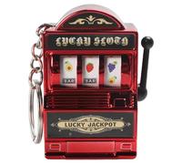 Slot Machine Keychain Las Vegas Keychains Mini Casino Key Chains 1.43x2.47 Couchette de porte-clés Mini Machine à fruits Pendants Créative Slot Machine Key Chain pour Friends Family