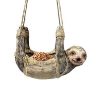 Sloth Bird Feeder - 19x15x11cm Resin Sloth Shaped Outdoor Birdfeeder | Yard Sparrow Feeder | for Garden Backyard Patio Yard Porch Tree Birdwatchers Nature and Wildlife Enthusiasts