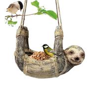 Sloth Bird Feeder, Outdoor Garden Sculpture Feeder, 25cm Hanging Feeders with Durable Material, Handcrafted Resin Design, Yard Bird Feeders with Charming Style, Garden Accessory for Patio and Tree
