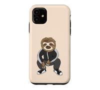 Sloth Doing A Slav Squat in His Tracksuit Coque pour iPhone 11