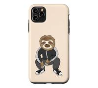 Sloth Doing A Slav Squat in His Tracksuit Coque pour iPhone 11 Pro Max