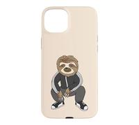 Sloth Doing A Slav Squat in His Tracksuit Coque pour iPhone 15 Plus