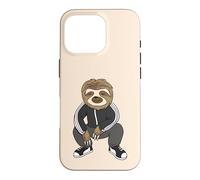 Sloth Doing A Slav Squat in His Tracksuit Coque pour iPhone 16 Pro