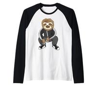 Sloth Doing A Slav Squat in His Tracksuit Manche Raglan