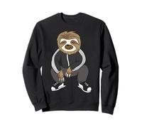 Sloth Doing A Slav Squat in His Tracksuit Sweatshirt