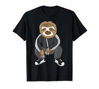 Sloth Doing A Slav Squat in His Tracksuit T-Shirt