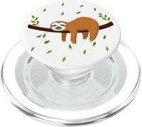 Sloth Gift Perezoso Animal White Background Baby Sloth Heart PopSockets PopGrip pour MagSafe