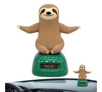 Sloth Solar Bobble - ABS Toy | Swing Sloth Light-powered Swinging Bras | Solar Dashboard Figure For Cars, Great For Fun Decoration And Gifting