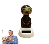 Sloth Solar Bobble - ABS Toy | Swing Sloth Light-powered Swinging Bras | Solar Dashboard Figure For Cars, Great For Fun Decoration And Gifting