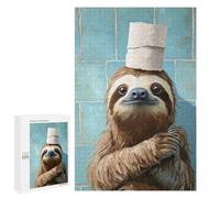 Sloth with Toilet Paper Hat-1 Puzzle 1000 Pièces Educa Jouet en Bois Cadeau Unique Décoration Intérieure Jeu Éducatif Challenge Toy Adultes Et Enfants À Partir De 14 Ans 1000 PCS