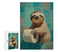 Sloth with Toilet Paper Roll-3 Puzzle 1000 Pièces Educa Jouet en Bois Cadeau Unique Décoration Intérieure Jeu Éducatif Challenge Toy Adultes Et Enfants À Partir De 14 Ans 300 PCS