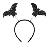 slothbyte Serre-tête avec oreilles de chauve-souris | Avec effet pailleté | Bijou de tête pour Halloween, carnaval et fête | Accessoire de costume pour enfants, femmes et hommes