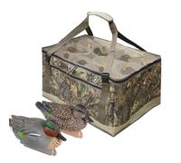 Slotted Decoy Sac à appâts flottant à 12 fentes pour canards | Design de drainage utile, flux de sol, bandoulière rembourrée et réglable, impression camouflage, accessoires de chasse au canard