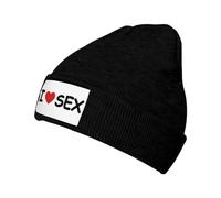Slouch Bonnet Tricoté C'est drôle, J'aime Le Sexe Bonnets en Tricot Chaud Beanie Hiver pour Femme Adultes Sports