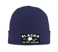 Slouch Tricoté Bonnet Alaska, la dernière frontière Tricoter Chapeau Classique Chapeau d'hiver Tricoté pour Sports Adultes Cyclisme