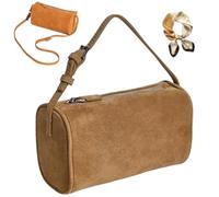 Slouchy Suede Hobo Bags, Women Versatile Retro Leather Handbag, Fashion Elegance Shoulder Bag for Fall and Winter
